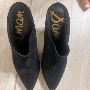 Sam Edelman Black Suede Mules